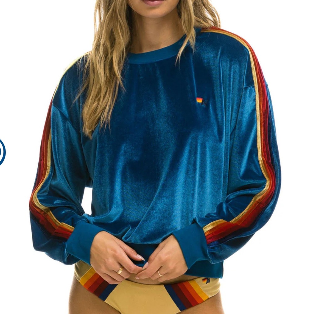 Blue silk limited edition sweatshirt NEVER WORN BEFORE